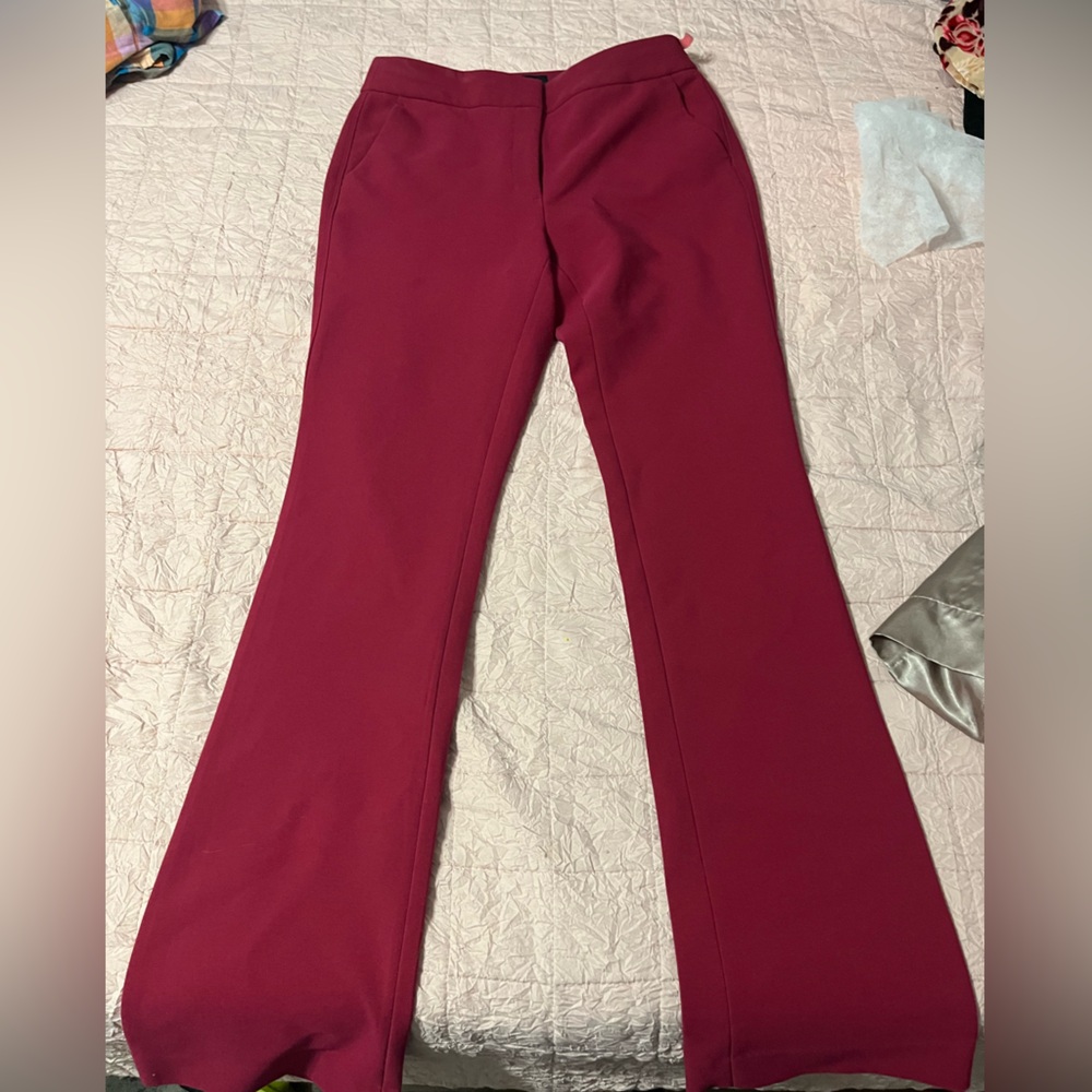 The Slim Maroon Pants - Size 2